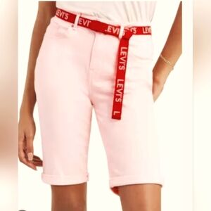Levi's Pink Faded Bermuda Shorts